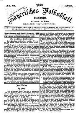 Neues bayerisches Volksblatt Mittwoch 29. März 1865