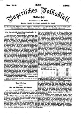 Neues bayerisches Volksblatt Donnerstag 25. Mai 1865