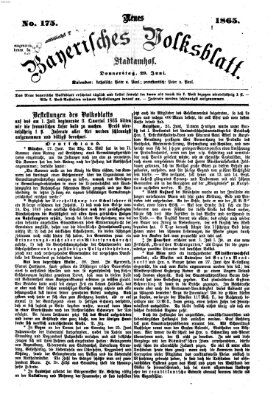 Neues bayerisches Volksblatt Donnerstag 29. Juni 1865