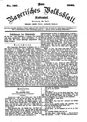 Neues bayerisches Volksblatt Sonntag 23. Juli 1865