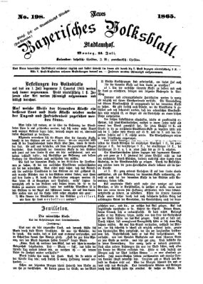 Neues bayerisches Volksblatt Montag 24. Juli 1865