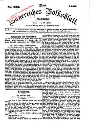 Neues bayerisches Volksblatt Samstag 29. Juli 1865