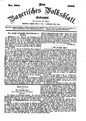 Neues bayerisches Volksblatt Sonntag 30. Juli 1865