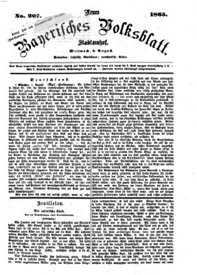 Neues bayerisches Volksblatt Mittwoch 2. August 1865