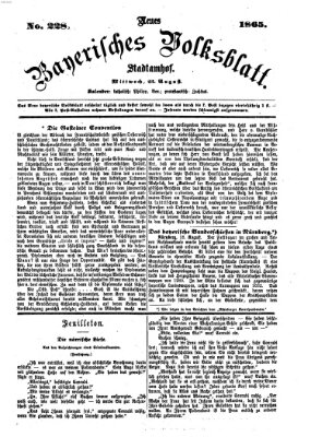 Neues bayerisches Volksblatt Mittwoch 23. August 1865