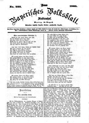 Neues bayerisches Volksblatt Montag 28. August 1865