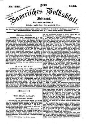 Neues bayerisches Volksblatt Mittwoch 30. August 1865