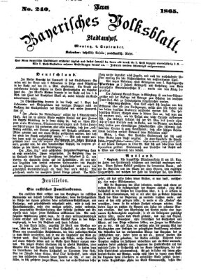 Neues bayerisches Volksblatt Montag 4. September 1865