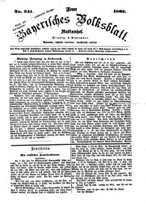 Neues bayerisches Volksblatt Dienstag 5. September 1865