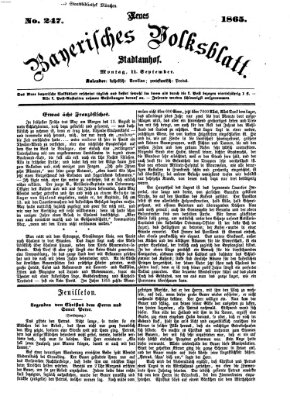 Neues bayerisches Volksblatt Montag 11. September 1865
