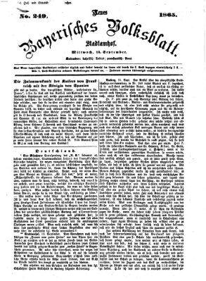 Neues bayerisches Volksblatt Mittwoch 13. September 1865