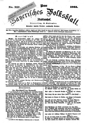 Neues bayerisches Volksblatt Donnerstag 21. September 1865