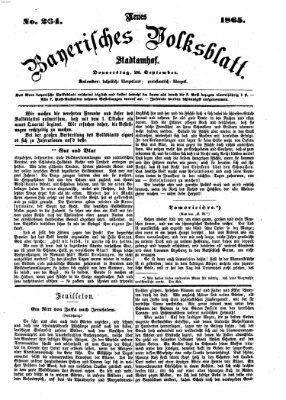 Neues bayerisches Volksblatt Donnerstag 28. September 1865