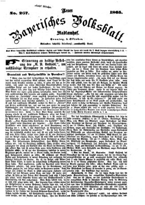 Neues bayerisches Volksblatt Sonntag 1. Oktober 1865