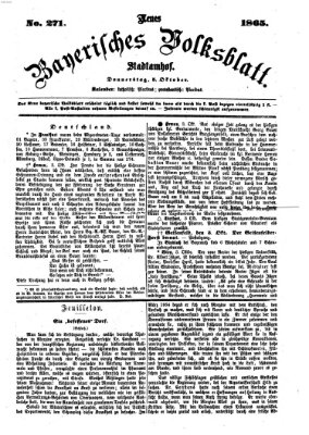 Neues bayerisches Volksblatt Donnerstag 5. Oktober 1865