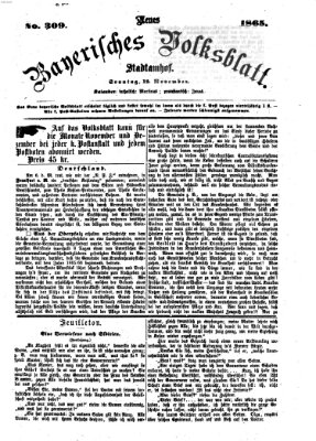 Neues bayerisches Volksblatt Sonntag 12. November 1865