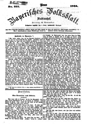 Neues bayerisches Volksblatt Freitag 24. November 1865