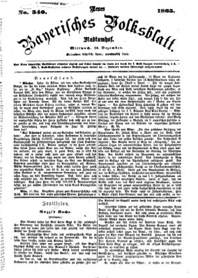 Neues bayerisches Volksblatt Mittwoch 13. Dezember 1865