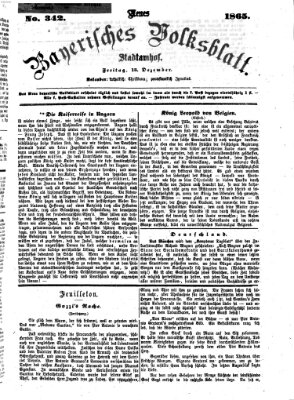 Neues bayerisches Volksblatt Freitag 15. Dezember 1865