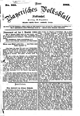 Neues bayerisches Volksblatt Freitag 29. Dezember 1865