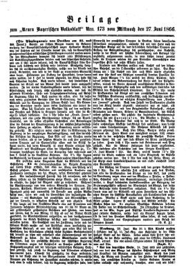 Neues bayerisches Volksblatt Mittwoch 27. Juni 1866