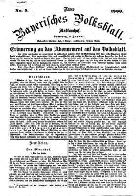 Neues bayerisches Volksblatt Samstag 6. Januar 1866