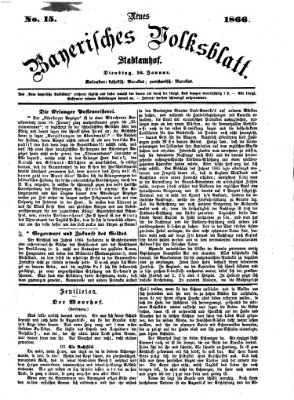 Neues bayerisches Volksblatt Dienstag 16. Januar 1866