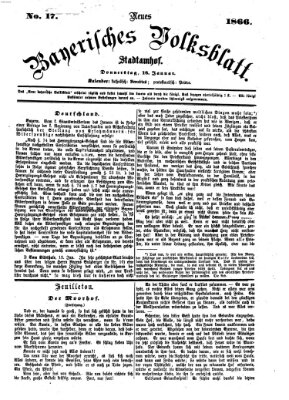 Neues bayerisches Volksblatt Donnerstag 18. Januar 1866