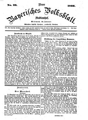 Neues bayerisches Volksblatt Mittwoch 24. Januar 1866