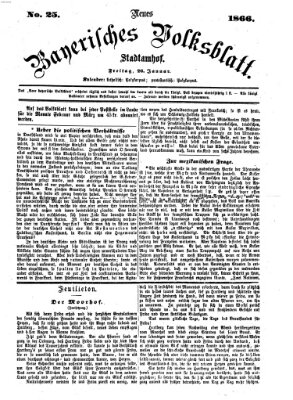 Neues bayerisches Volksblatt Freitag 26. Januar 1866