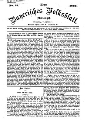 Neues bayerisches Volksblatt Sonntag 28. Januar 1866