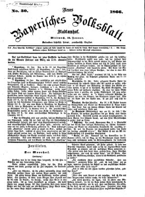 Neues bayerisches Volksblatt Mittwoch 31. Januar 1866