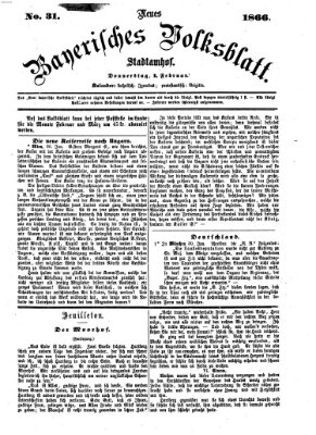 Neues bayerisches Volksblatt Donnerstag 1. Februar 1866