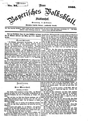 Neues bayerisches Volksblatt Sonntag 4. Februar 1866