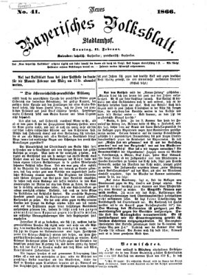 Neues bayerisches Volksblatt Sonntag 11. Februar 1866