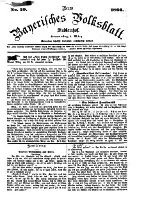 Neues bayerisches Volksblatt Donnerstag 1. März 1866