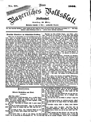 Neues bayerisches Volksblatt Samstag 10. März 1866