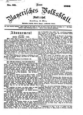 Neues bayerisches Volksblatt Samstag 24. März 1866