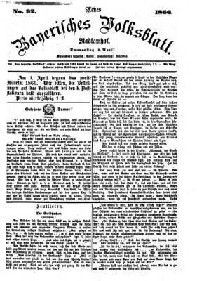 Neues bayerisches Volksblatt Donnerstag 5. April 1866