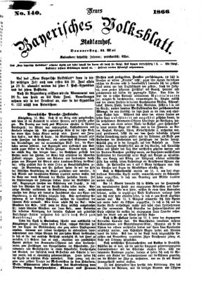 Neues bayerisches Volksblatt Donnerstag 24. Mai 1866