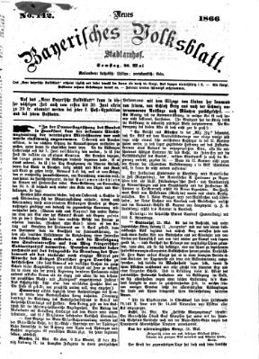 Neues bayerisches Volksblatt Samstag 26. Mai 1866