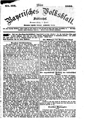 Neues bayerisches Volksblatt Donnerstag 7. Juni 1866