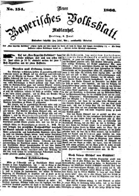 Neues bayerisches Volksblatt Freitag 8. Juni 1866