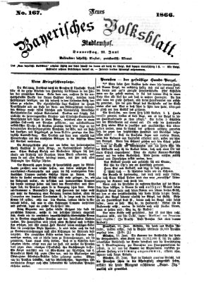 Neues bayerisches Volksblatt Donnerstag 21. Juni 1866