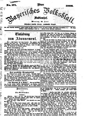 Neues bayerisches Volksblatt Montag 25. Juni 1866