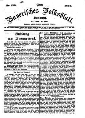 Neues bayerisches Volksblatt Mittwoch 27. Juni 1866