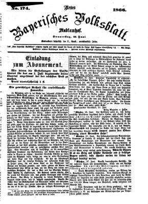 Neues bayerisches Volksblatt Donnerstag 28. Juni 1866