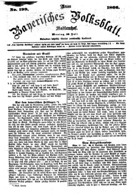 Neues bayerisches Volksblatt Montag 23. Juli 1866