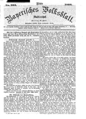 Neues bayerisches Volksblatt Freitag 27. Juli 1866