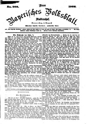 Neues bayerisches Volksblatt Donnerstag 2. August 1866